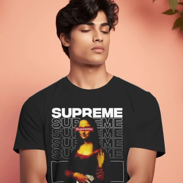 Black Supreme Quote Tshirt For Men