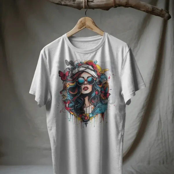 White Graphics Tshirt For Women
