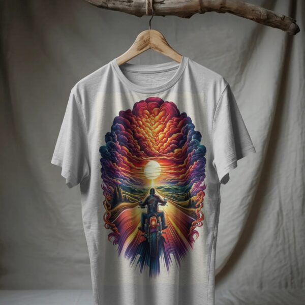 White Bike Graphics Tshirt For Men