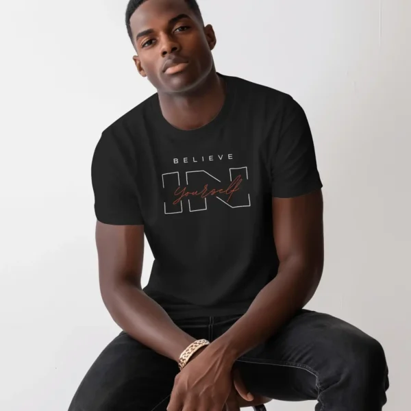 Black Believe Printed Tshirt For Men