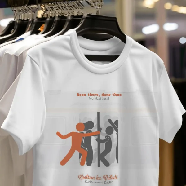 White Printed Tshirt For Men