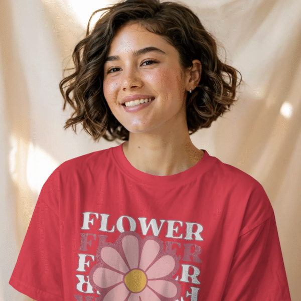 Flower Graphic T-Shirt for Women