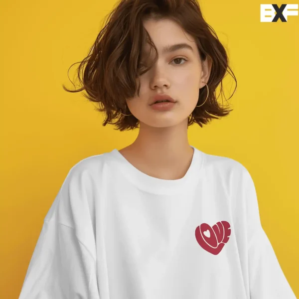 Heart Cubicles Printed Tshirt For Unisex